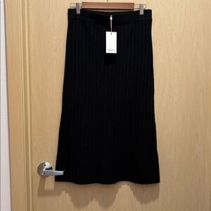 Quince Black Cashmere Skirt - NWT - midi